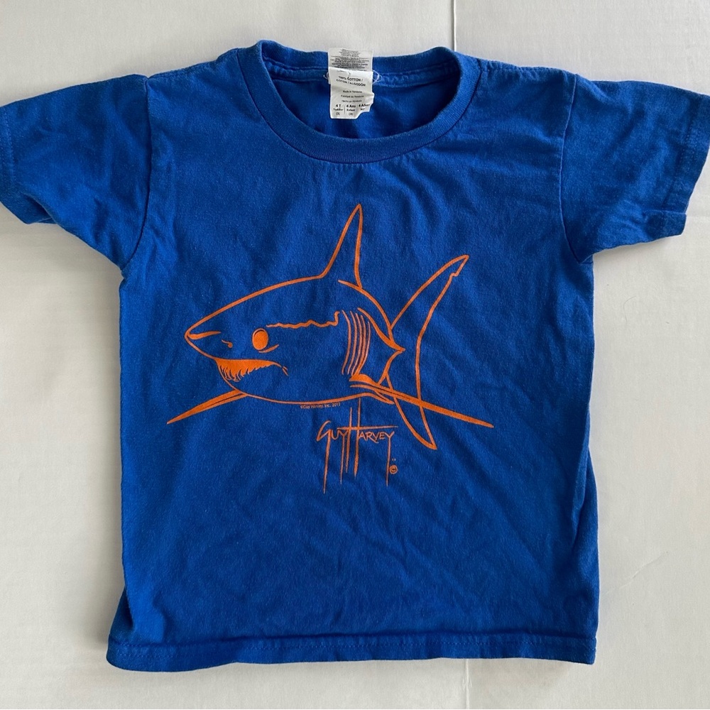 Guy Harvey Kids T-Shirt with Orange Shark Graphic